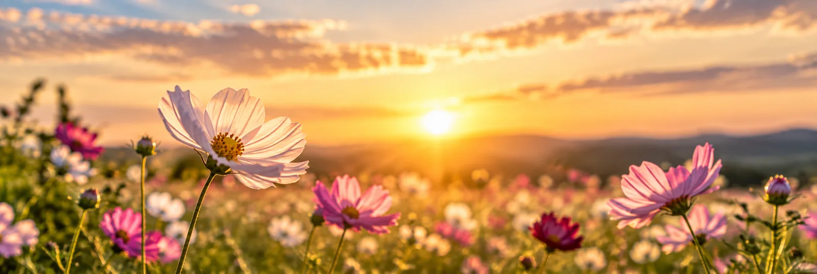 Fiori al tramonto